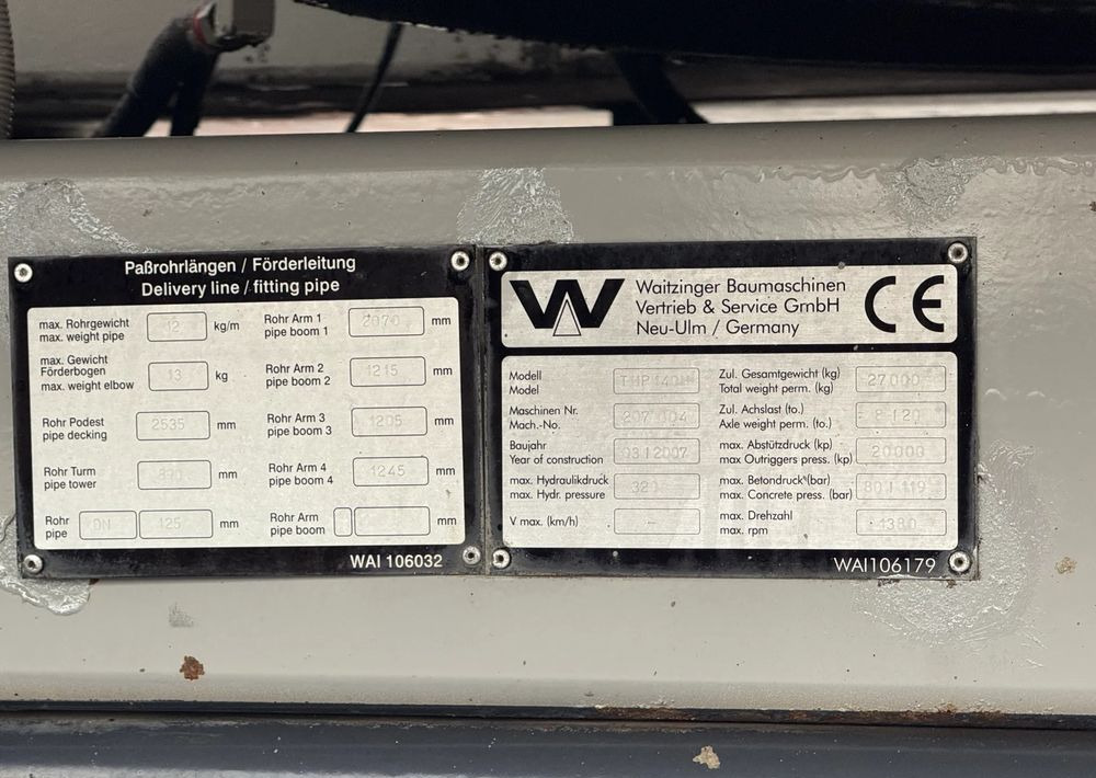 Črpalka za beton Mercedes-Benz ACTROS 2636 6X4 36 M WAITZINGER: slika 17