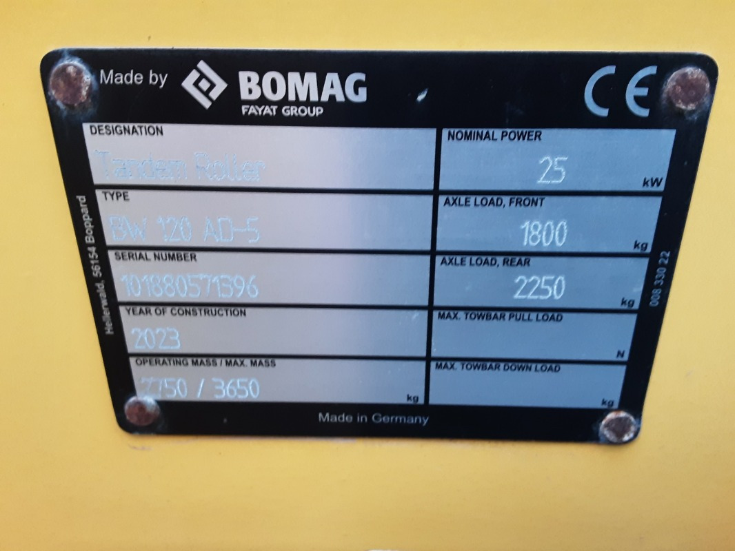 BOMAG DE BW 120 AD-5 Stage V/Tier 4f - Valjar: slika 3 BOMAG DE BW 120 AD-5 Stage V/Tier 4f - Valjar: slika 3