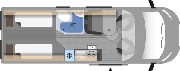 Clever Runner 636 2,2 165PS MJ2024*TRUMA C6 D + E*SHZ* - Kombi avtodom: slika 3 Clever Runner 636 2,2 165PS MJ2024*TRUMA C6 D + E*SHZ* - Kombi avtodom: slika 3