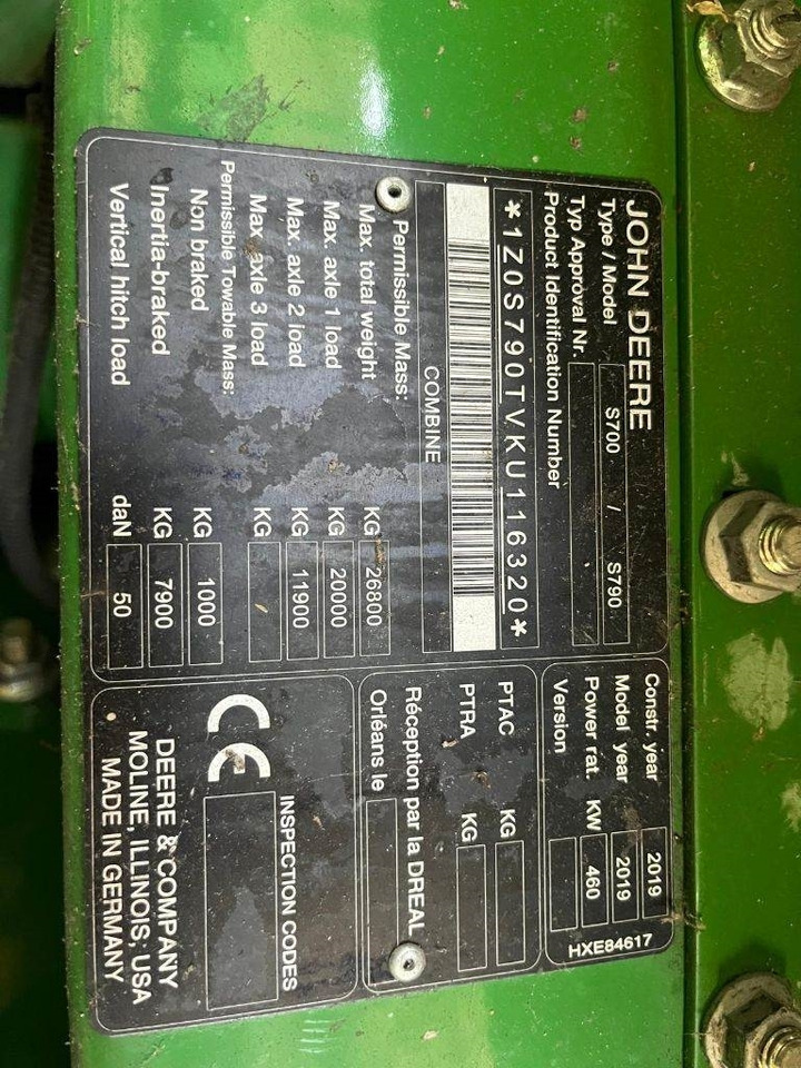 John Deere S790 i - Kombajn harvester: slika 4 John Deere S790 i - Kombajn harvester: slika 4