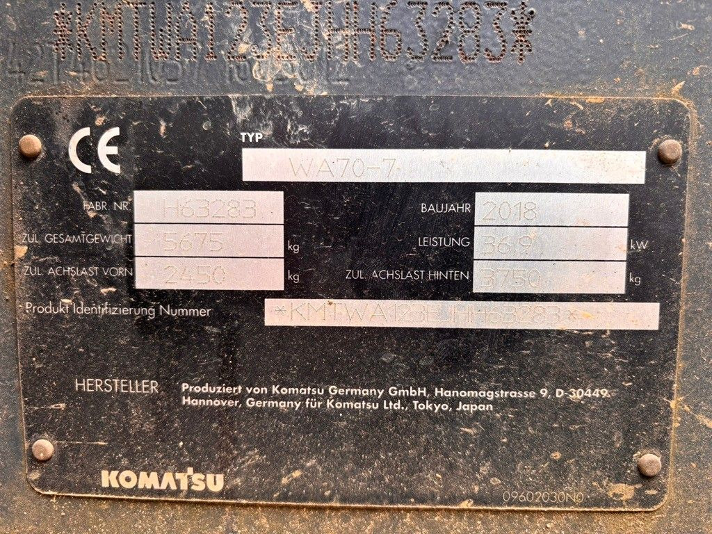 Komatsu WA70-7 - Kolesni nakladalec: slika 5 Komatsu WA70-7 - Kolesni nakladalec: slika 5