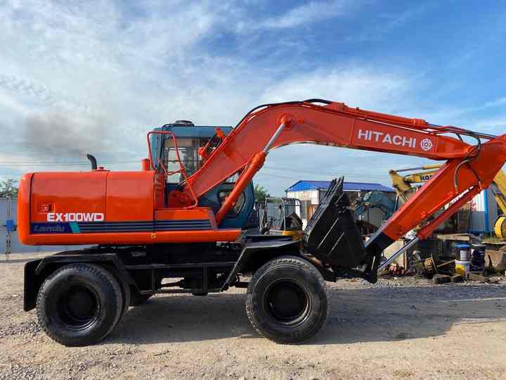 Used Hitachi Ex100WD Wheel Excavator for Sale Japan Made Hitachi Ex100wd Wheeled Excavator for Sale - Bager goseničar: slika 2 Used Hitachi Ex100WD Wheel Excavator for Sale Japan Made Hitachi Ex100wd Wheeled Excavator for Sale - Bager goseničar: slika 2