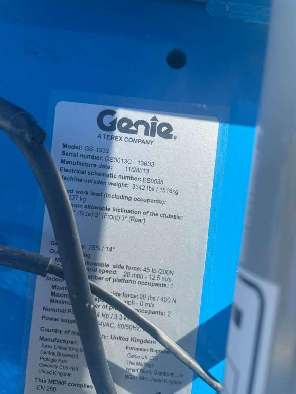 Genie GS-1932 lizing Genie GS-1932: slika 12