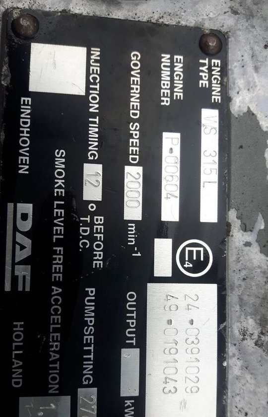 DAF WS315L truck - Motor za Tovornjak: slika 5 DAF WS315L truck - Motor za Tovornjak: slika 5