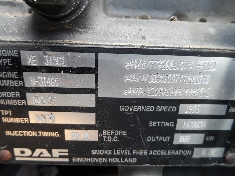 DAF XE315C 430 E3 DAF XF 95 - Motor za Tovornjak: slika 4 DAF XE315C 430 E3 DAF XF 95 - Motor za Tovornjak: slika 4