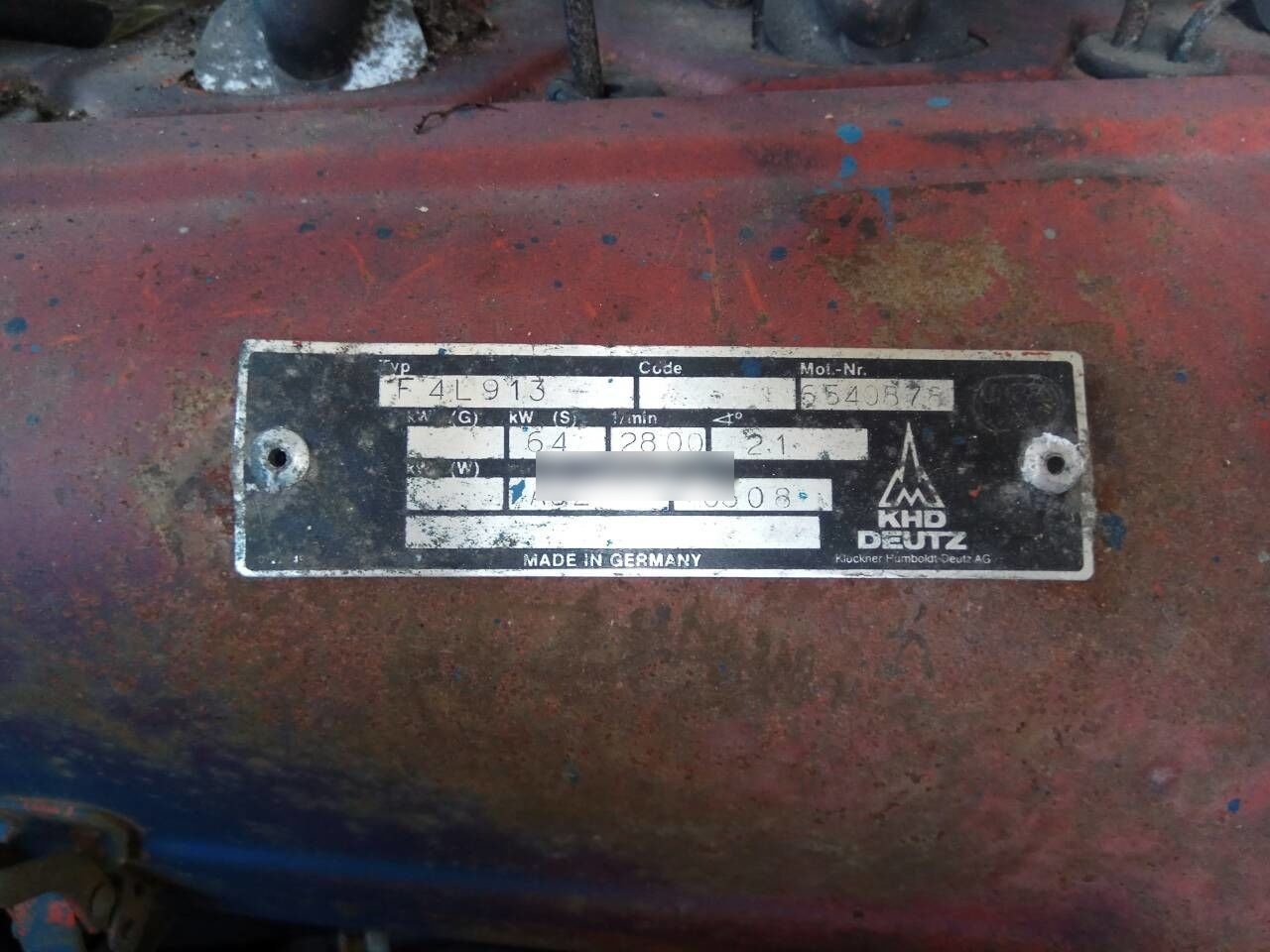 Deutz F4L913 - Motor za Tovornjak: slika 5 Deutz F4L913 - Motor za Tovornjak: slika 5