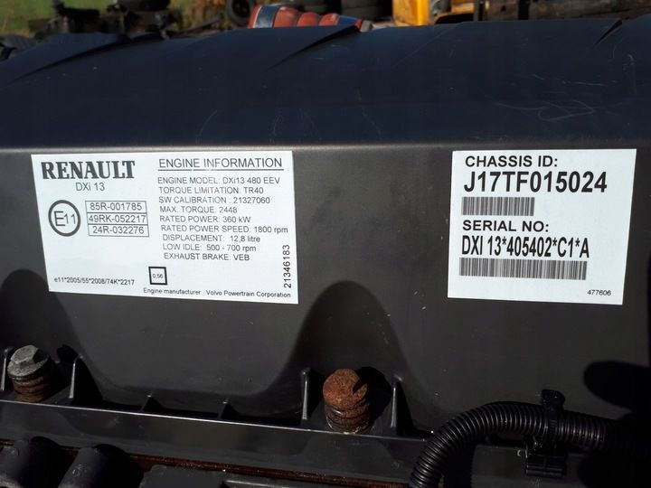 Renault DXI13 480 EURO 5 EEV   truck - Motor za Tovornjak: slika 2 Renault DXI13 480 EURO 5 EEV   truck - Motor za Tovornjak: slika 2
