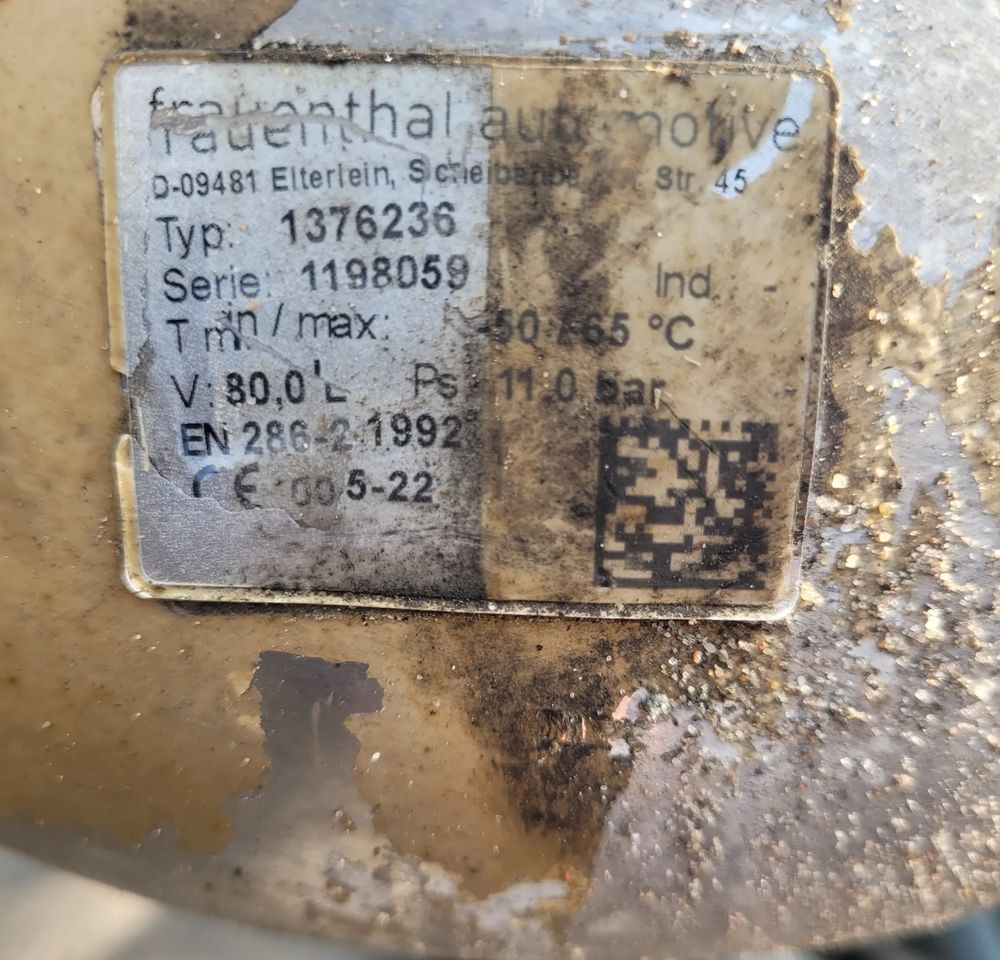 ZBIORNIK BUTLA POWIETRZA 80L SCHMITZ ALU CHWALIM116 - Zavorni deli za Tovornjak: slika 2 ZBIORNIK BUTLA POWIETRZA 80L SCHMITZ ALU CHWALIM116 - Zavorni deli za Tovornjak: slika 2