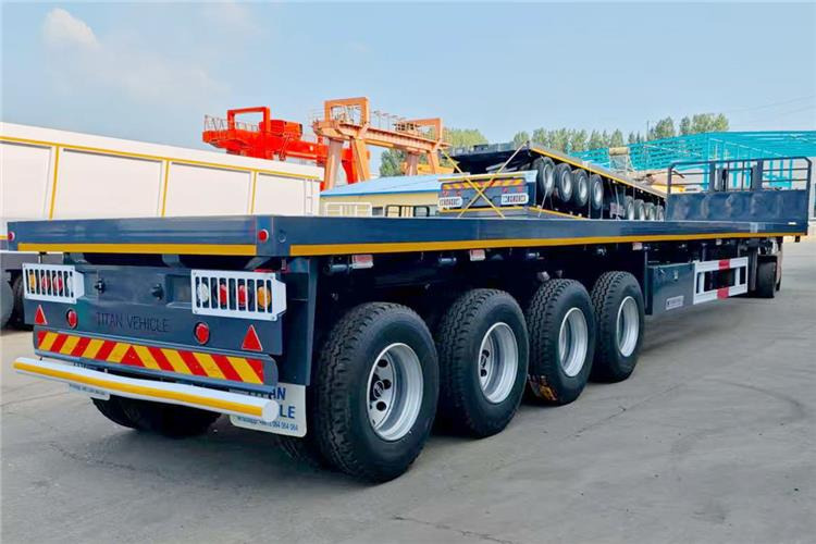 2025 New Model 4 Axle 45ft Flatbed Container Trailer In Zambia - Kontejnerska polprikolica/ Polprikolica z zamenljivim tovoriščem: slika 2 2025 New Model 4 Axle 45ft Flatbed Container Trailer In Zambia - Kontejnerska polprikolica/ Polprikolica z zamenljivim tovoriščem: slika 2