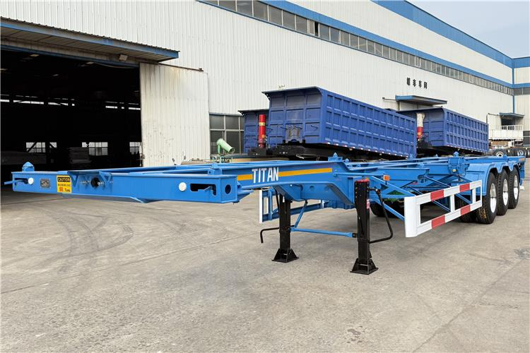 TITAN 3 Axle 40 foot Container Trailer for Sale In Senegal - Polprikolica šasija: slika 1 TITAN 3 Axle 40 foot Container Trailer for Sale In Senegal - Polprikolica šasija: slika 1