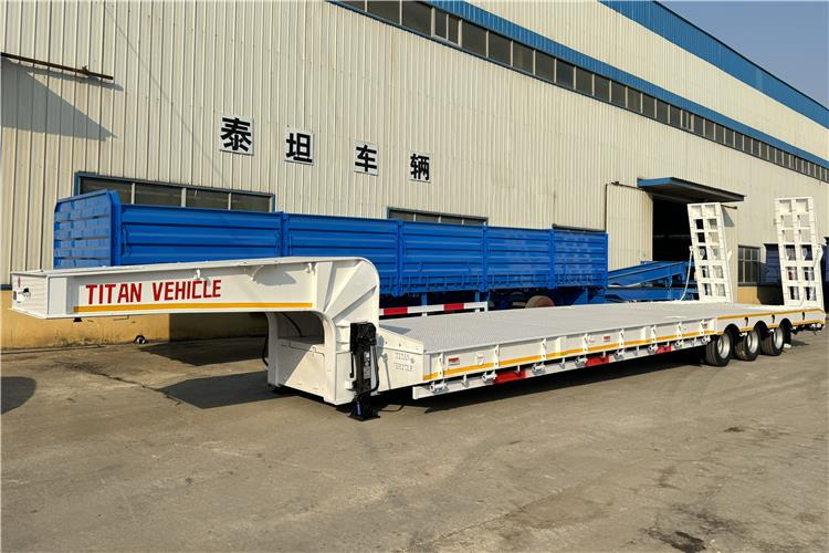 TITAN 3 Axle 80 Ton Lowbed Semi Trailer for Sale In Philippines - Nizko noseča polprikolica: slika 1 TITAN 3 Axle 80 Ton Lowbed Semi Trailer for Sale In Philippines - Nizko noseča polprikolica: slika 1