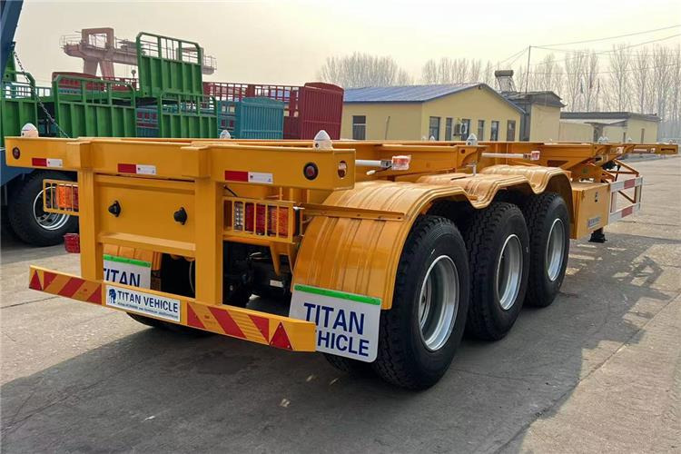 TITAN 3 Axle Container Skeletal Trailer with Air Suspension for Sale In Aruba - Polprikolica šasija: slika 3 TITAN 3 Axle Container Skeletal Trailer with Air Suspension for Sale In Aruba - Polprikolica šasija: slika 3