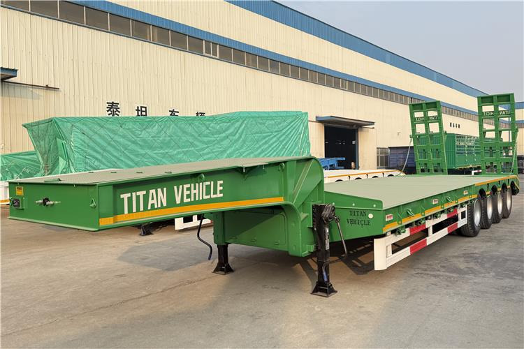 TITAN 4 Axle 100 Ton Low Bed Truck Trailer for Sale In Zimbabwe - Nizko noseča polprikolica: slika 3 TITAN 4 Axle 100 Ton Low Bed Truck Trailer for Sale In Zimbabwe - Nizko noseča polprikolica: slika 3