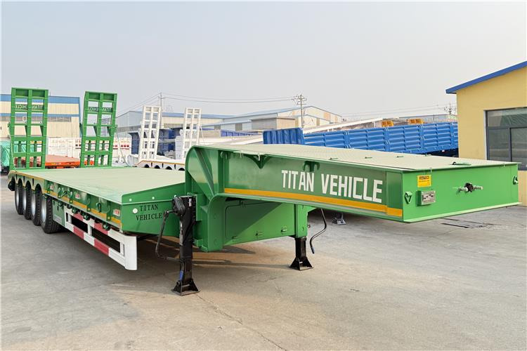TITAN 4 Axle 100 Ton Low Bed Truck Trailer for Sale In Zimbabwe - Nizko noseča polprikolica: slika 1 TITAN 4 Axle 100 Ton Low Bed Truck Trailer for Sale In Zimbabwe - Nizko noseča polprikolica: slika 1