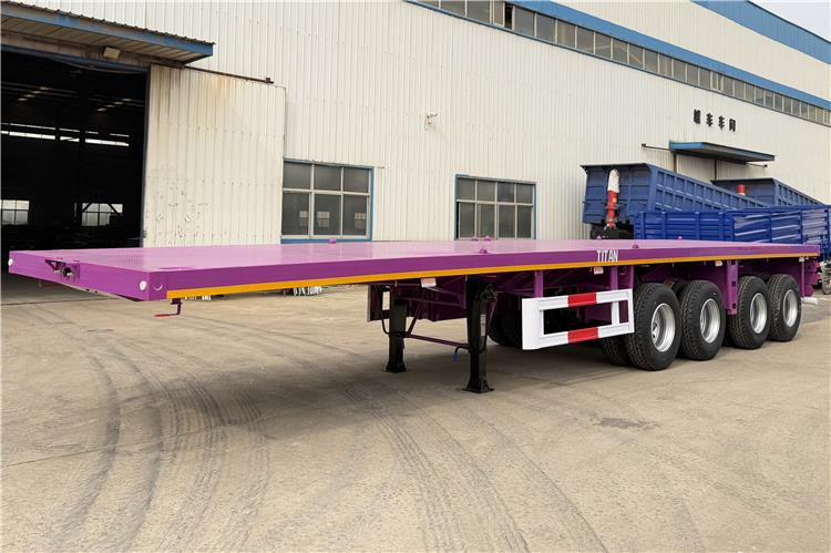 TITAN 4 Axle 40ft Flatbed Semi Trailer for Sale In Guam - Polprikolica s kesonom: slika 1 TITAN 4 Axle 40ft Flatbed Semi Trailer for Sale In Guam - Polprikolica s kesonom: slika 1