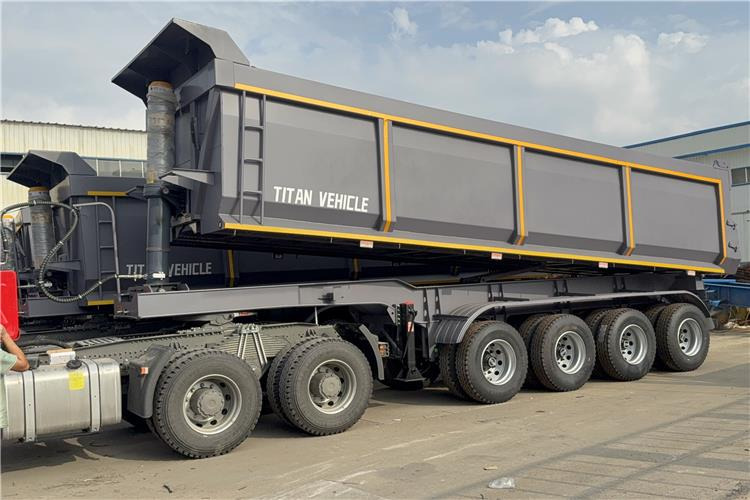 TITAN 4 Axle 80 Ton Dump Trailer for Sale In Cameroon - Kiper polprikolica: slika 2 TITAN 4 Axle 80 Ton Dump Trailer for Sale In Cameroon - Kiper polprikolica: slika 2