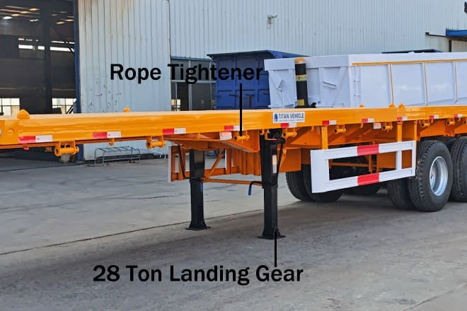 TITAN 4 Axle Heavy Duty Flatbed Trailer for Sale in Mali - Polprikolica s kesonom: slika 3 TITAN 4 Axle Heavy Duty Flatbed Trailer for Sale in Mali - Polprikolica s kesonom: slika 3