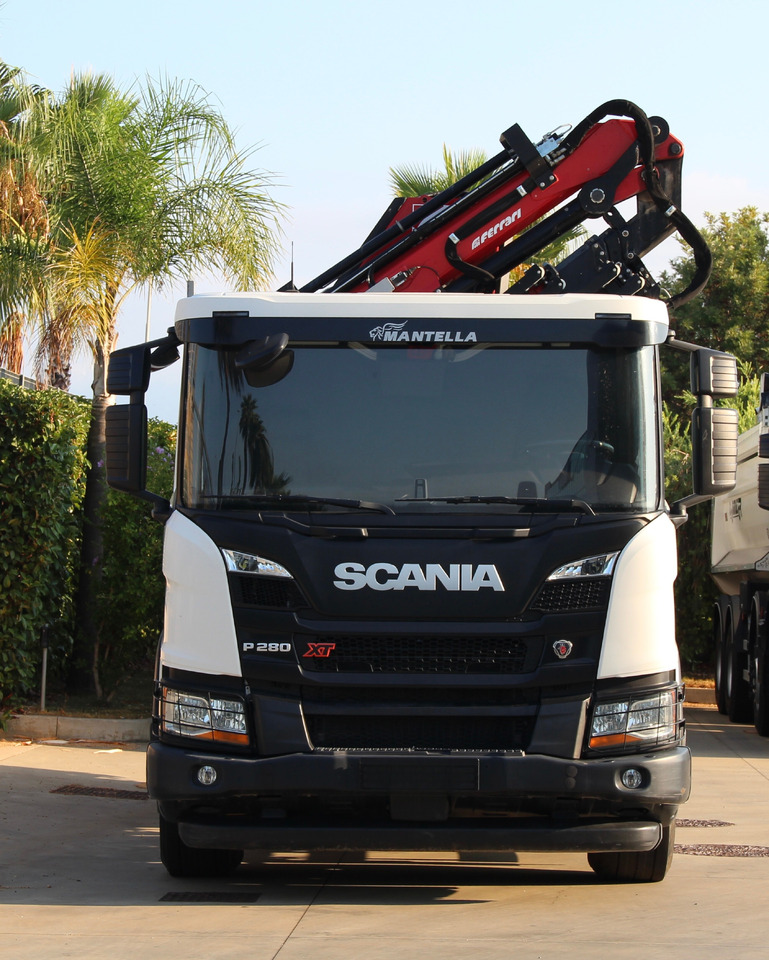 SCANIA P280 - Cassone Ribaltabile con gru retrocabina marca Ferrari mod. F7183C - Tovornjak z dvigalom: slika 1 SCANIA P280 - Cassone Ribaltabile con gru retrocabina marca Ferrari mod. F7183C - Tovornjak z dvigalom: slika 1