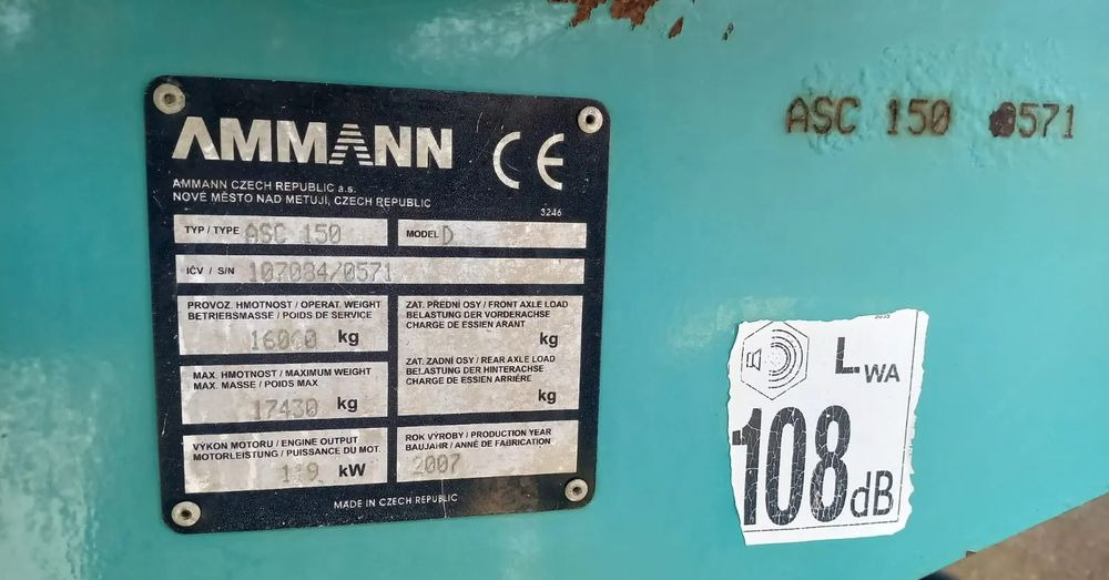 Ammann ASC 150 walec stal guma - Valjar: slika 4 Ammann ASC 150 walec stal guma - Valjar: slika 4