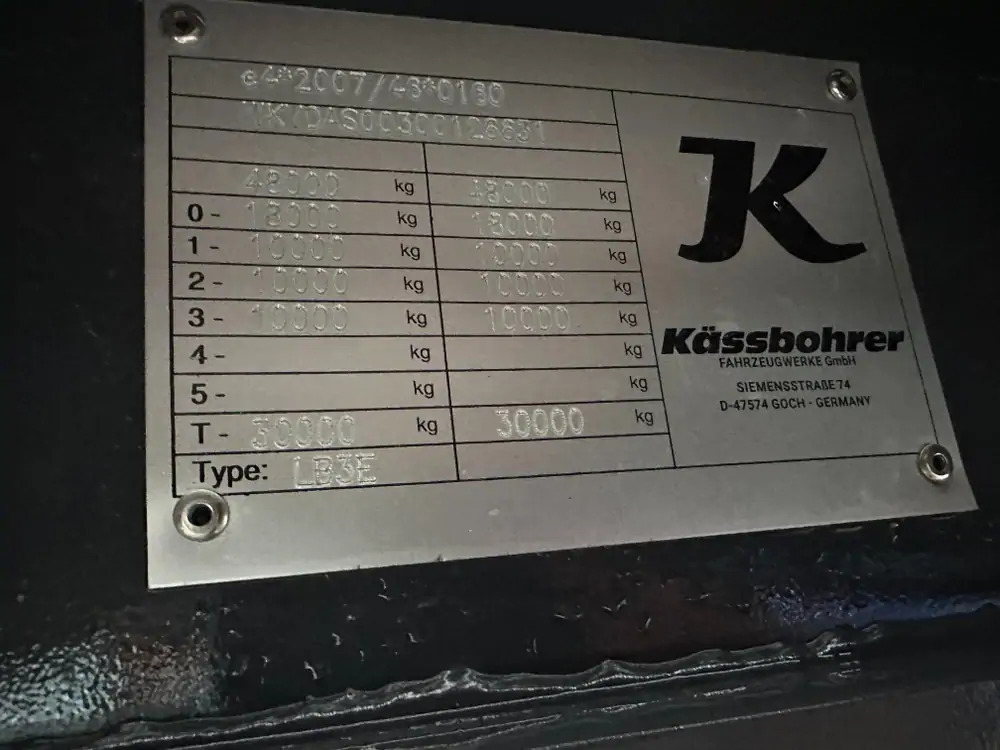 Nov Nizko noseča polprikolica Kässbohrer essieu relevable + essieu suiveur -  MATERIEL NEUF: slika 8