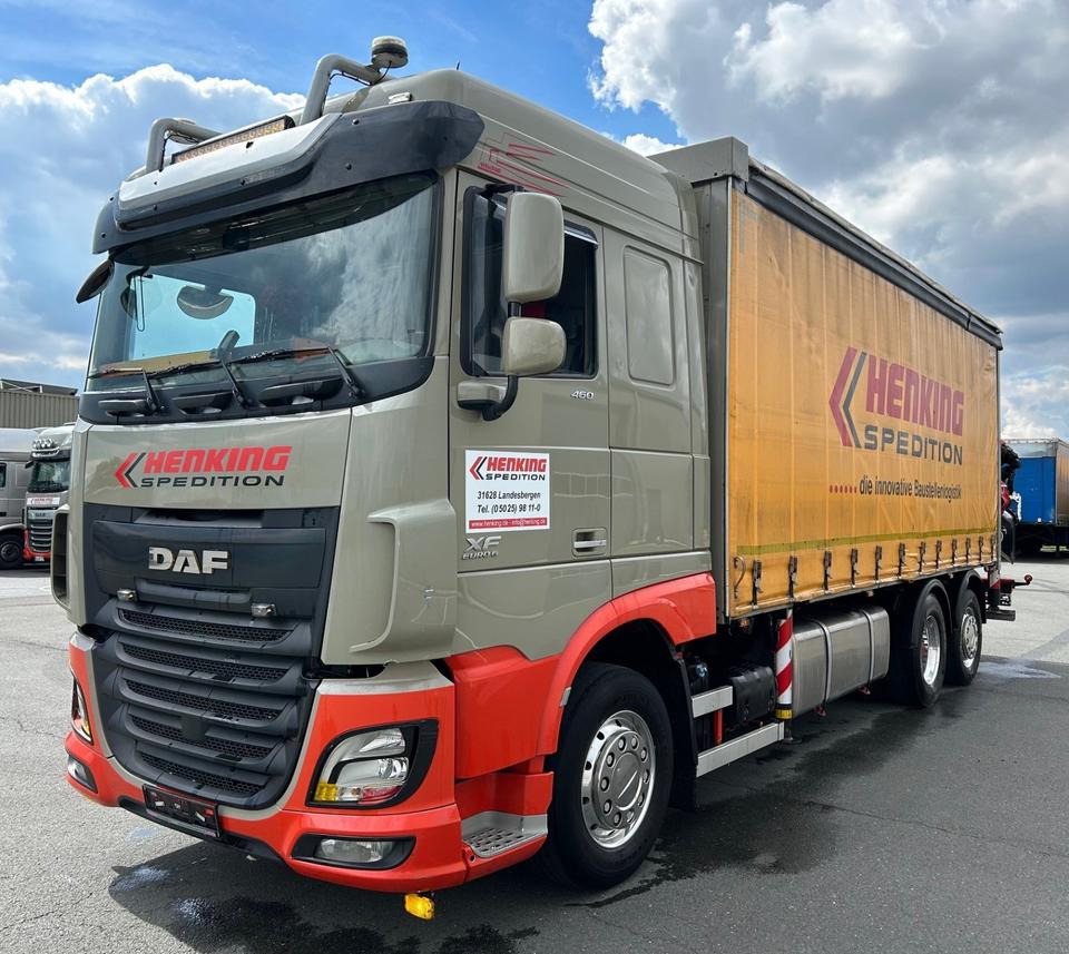 DAF DAF XF 460 FAN + PALFINGER + 16mtr + Lenkachse + EURO 6 - Tovornjak s ponjavo, Tovornjak z dvigalom: slika 1 DAF DAF XF 460 FAN + PALFINGER + 16mtr + Lenkachse + EURO 6 - Tovornjak s ponjavo, Tovornjak z dvigalom: slika 1