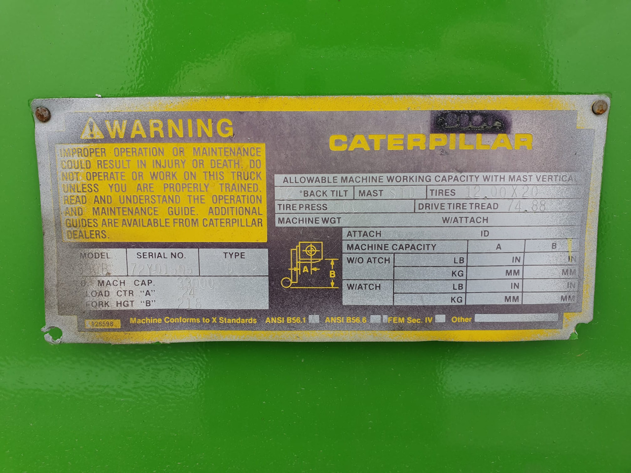 Terenski viličar CATERPILLAR V330B: slika 18