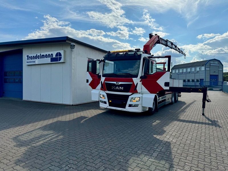 MAN TGS 26.460 6x2 Lenk-Liftachse Palfingerkran PK 22002 hi Fahrerha - Tovornjak s kesonom, Tovornjak z dvigalom: slika 1 MAN TGS 26.460 6x2 Lenk-Liftachse Palfingerkran PK 22002 hi Fahrerha - Tovornjak s kesonom, Tovornjak z dvigalom: slika 1