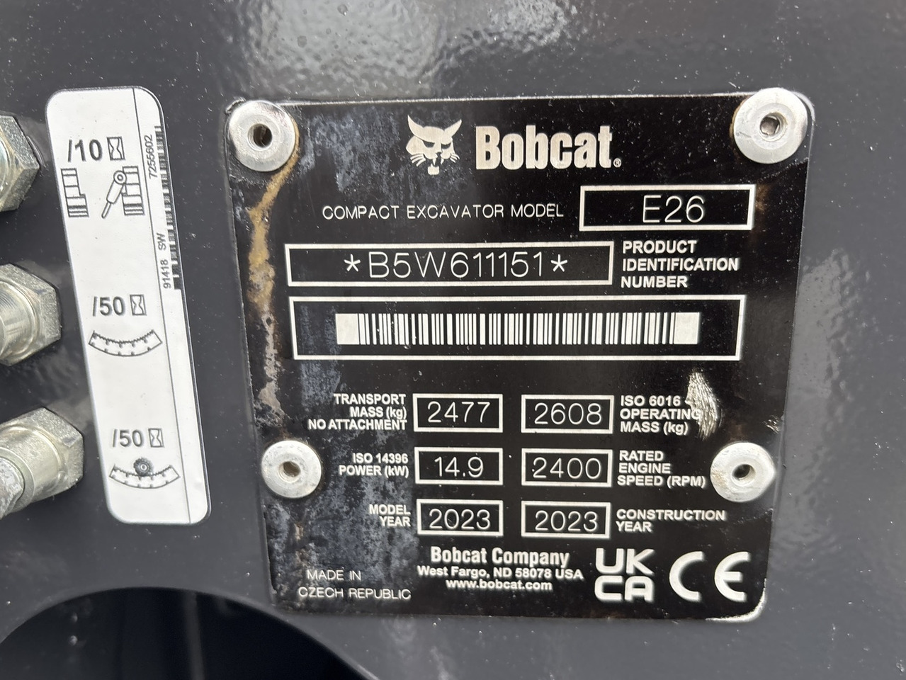 BOBCAT E26 - Mini bager: slika 5 BOBCAT E26 - Mini bager: slika 5