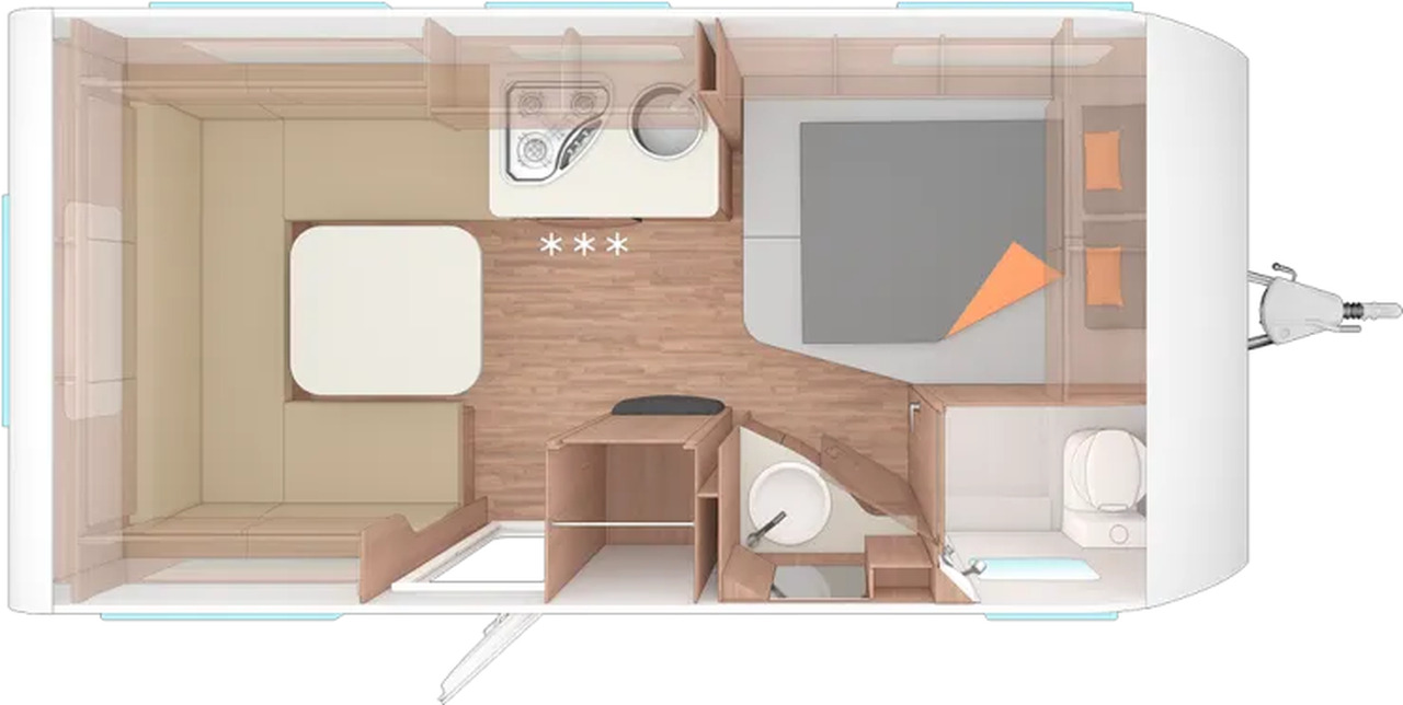 Weinsberg CaraOne 450 FU 1.500 KG, Fußbodentemp., Radtr - Počitniška prikolica: slika 2 Weinsberg CaraOne 450 FU 1.500 KG, Fußbodentemp., Radtr - Počitniška prikolica: slika 2