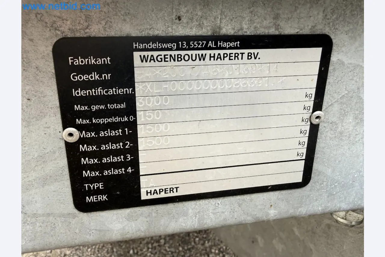 Hapert SAPPHIRE TA/C39B/302 - Prikolica: slika 2 Hapert SAPPHIRE TA/C39B/302 - Prikolica: slika 2