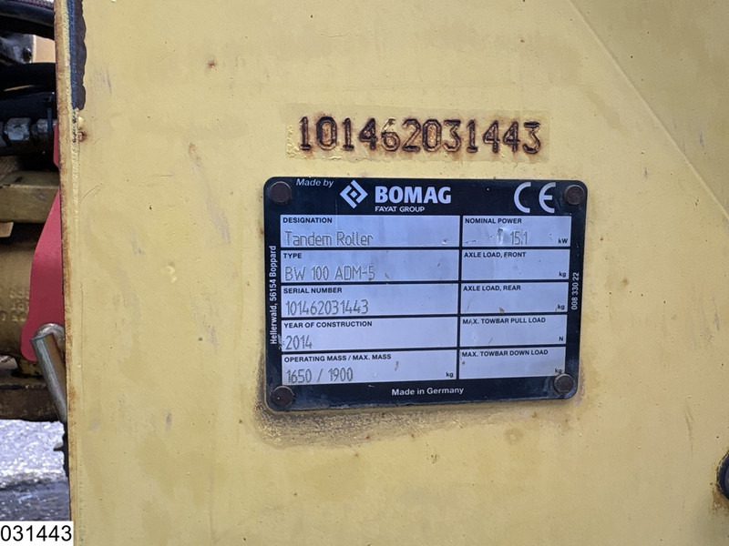 Bomag BW 100ADM-5 2252h, 15.1KW - Valjar: slika 5 Bomag BW 100ADM-5 2252h, 15.1KW - Valjar: slika 5