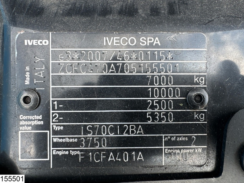 Iveco 70C14 EURO 6, Dhollandia, Engine problem - Tovornjak zabojnik: slika 5 Iveco 70C14 EURO 6, Dhollandia, Engine problem - Tovornjak zabojnik: slika 5