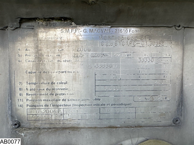 Magyar Bitum 33330 Litres, 1 Compartment - Polprikolica cisterna: slika 5 Magyar Bitum 33330 Litres, 1 Compartment - Polprikolica cisterna: slika 5
