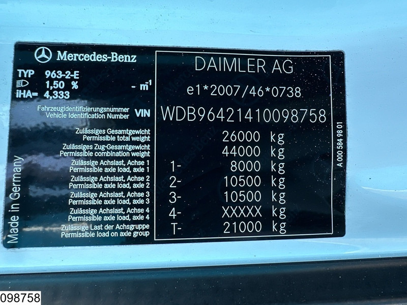 Tovornjak s kesonom, Tovornjak z dvigalom Mercedes-Benz Arocs 2640 6X4, EURO 6, Retarder, Palfinger: slika 7