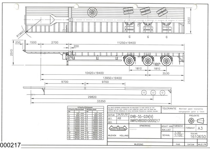 Nooteboom open laadbak 55000 KG, 34.85 m, 2 X Extandable - Polprikolica s kesonom: slika 2 Nooteboom open laadbak 55000 KG, 34.85 m, 2 X Extandable - Polprikolica s kesonom: slika 2