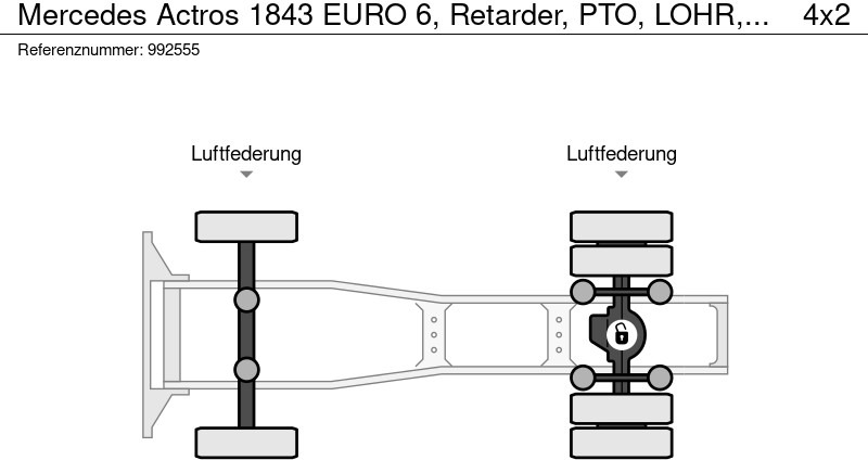 Vlačilec Mercedes-Benz Actros 1843 EURO 6, Retarder, PTO, LOHR, Standairco: slika 13 Vlačilec Mercedes-Benz Actros 1843 EURO 6, Retarder, PTO, LOHR, Standairco: slika 13