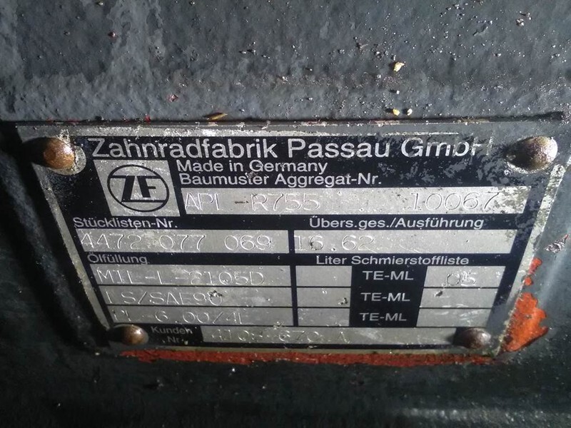 Os in deli za Gradbeni stroj Ahlmann AZ14-ZF APL-R755-4472077069/4108760A-Axle/Achse/As: slika 7