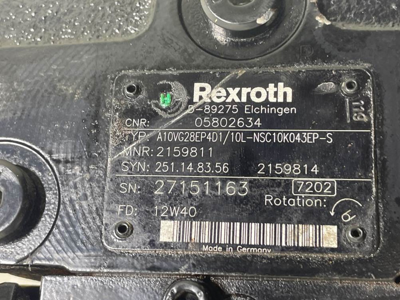 Bomag -Rexroth A10VG28EP4D1/10L-Drive pump/Fahrpumpe - Hidravlika za Gradbeni stroj: slika 4 Bomag -Rexroth A10VG28EP4D1/10L-Drive pump/Fahrpumpe - Hidravlika za Gradbeni stroj: slika 4