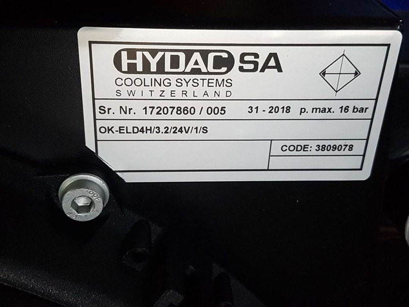 Hydac OK-ELD4H/3.2/24V/1/S-3809078-Oil cooler/Ölkü - Hidravlika za Gradbeni stroj: slika 5 Hydac OK-ELD4H/3.2/24V/1/S-3809078-Oil cooler/Ölkü - Hidravlika za Gradbeni stroj: slika 5