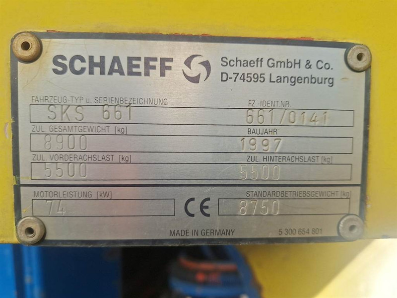 Schaeff SKS 661 - Kolesni nakladalec: slika 4 Schaeff SKS 661 - Kolesni nakladalec: slika 4