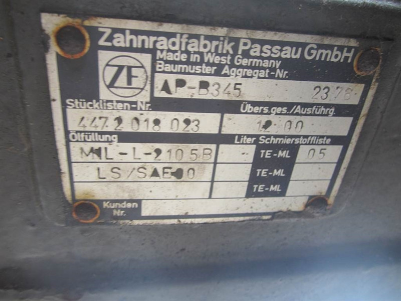 ZF AP-B345 - O&K - Axle/Achse/As - Os in deli za Gradbeni stroj: slika 3 ZF AP-B345 - O&K - Axle/Achse/As - Os in deli za Gradbeni stroj: slika 3