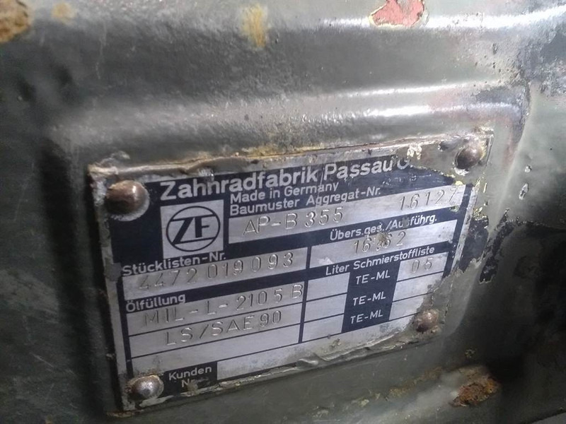 Os in deli za Gradbeni stroj ZF AP-B355 - Zeppelin ZM 15 - Axle: slika 7