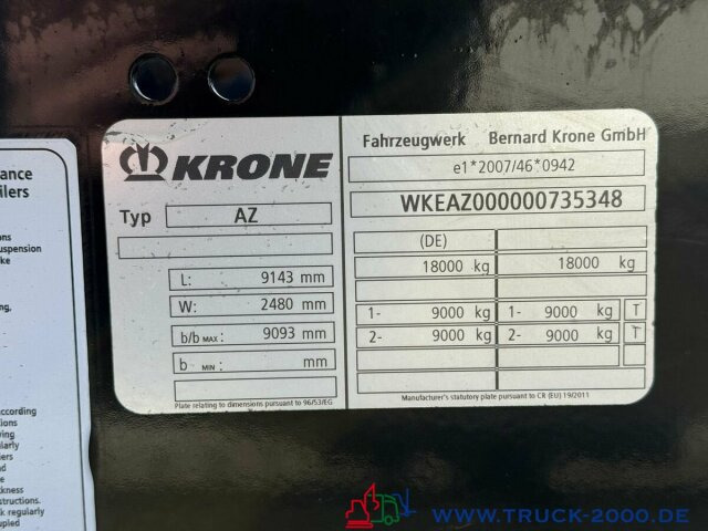Krone AZ18 Box Carrier - Luft - BPW Achsen - Kontejnerska prikolica/ Prikolica z zamenljivim tovoriščem: slika 5 Krone AZ18 Box Carrier - Luft - BPW Achsen - Kontejnerska prikolica/ Prikolica z zamenljivim tovoriščem: slika 5