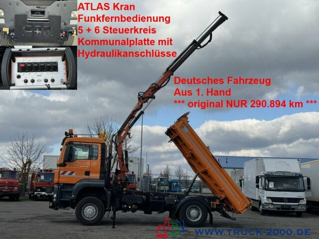 MAN 18.320 4x4 Atlas Kran 8,8m=770kg FB Winterdienst - Tovornjak prekucnik, Tovornjak z dvigalom: slika 1 MAN 18.320 4x4 Atlas Kran 8,8m=770kg FB Winterdienst - Tovornjak prekucnik, Tovornjak z dvigalom: slika 1