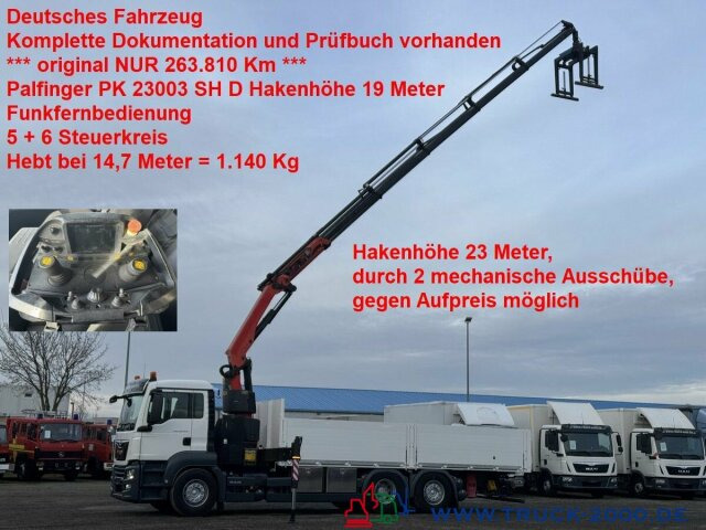 MAN TGS 26.420 Palfinger Pk23002SH 19m H.Höhe 263TKM - Tovornjak z dvigalom, Tovornjak s kesonom: slika 1 MAN TGS 26.420 Palfinger Pk23002SH 19m H.Höhe 263TKM - Tovornjak z dvigalom, Tovornjak s kesonom: slika 1