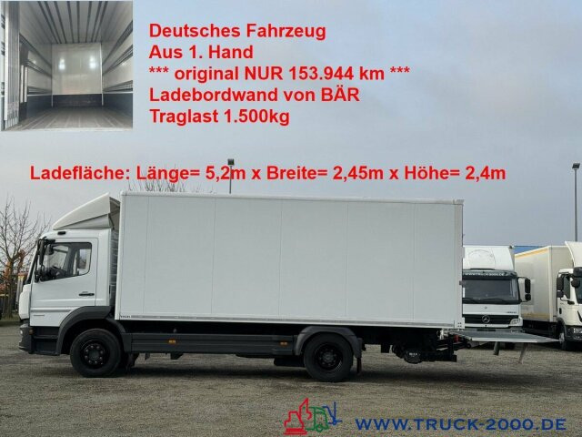Mercedes-Benz Atego 1524 Koffer LBW BÄR 1.500 kg Kamera Klima - Tovornjak zabojnik: slika 1 Mercedes-Benz Atego 1524 Koffer LBW BÄR 1.500 kg Kamera Klima - Tovornjak zabojnik: slika 1