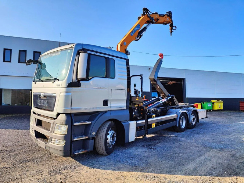 MAN TGX 26.400 6x2 Euro5 Container LEEBUR + Crane Effer 145 - Kotalni prekucni tovornjak, Tovornjak z dvigalom: slika 1 MAN TGX 26.400 6x2 Euro5 Container LEEBUR + Crane Effer 145 - Kotalni prekucni tovornjak, Tovornjak z dvigalom: slika 1