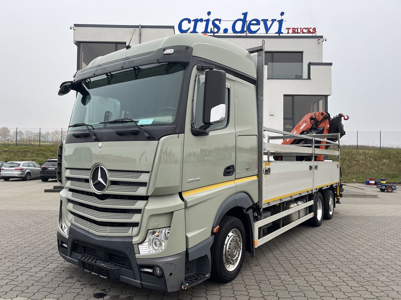 Mercedes-Benz Actros 2545 6x2 Effer - Atlas 265-A6 Lenk- Liftachse - Tovornjak s kesonom, Tovornjak z dvigalom: slika 1 Mercedes-Benz Actros 2545 6x2 Effer - Atlas 265-A6 Lenk- Liftachse - Tovornjak s kesonom, Tovornjak z dvigalom: slika 1