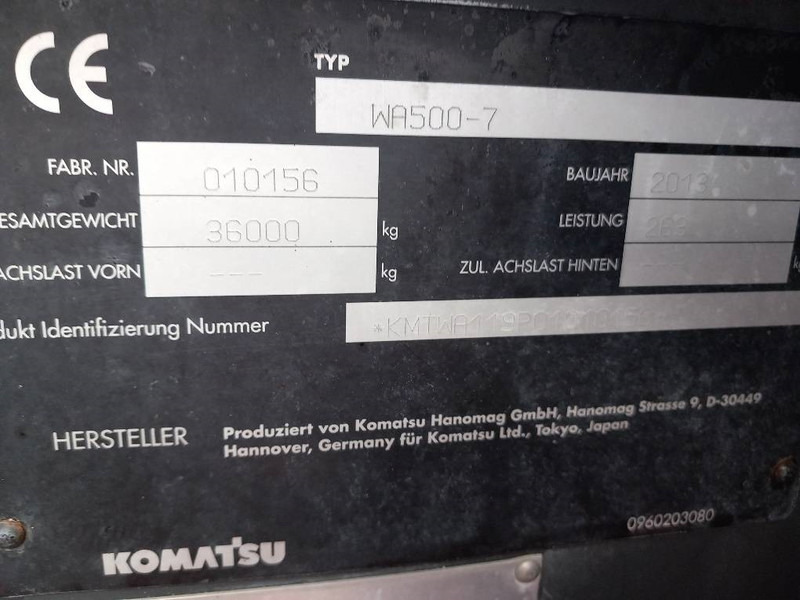 Komatsu WA500-7 - Kolesni nakladalec: slika 2 Komatsu WA500-7 - Kolesni nakladalec: slika 2