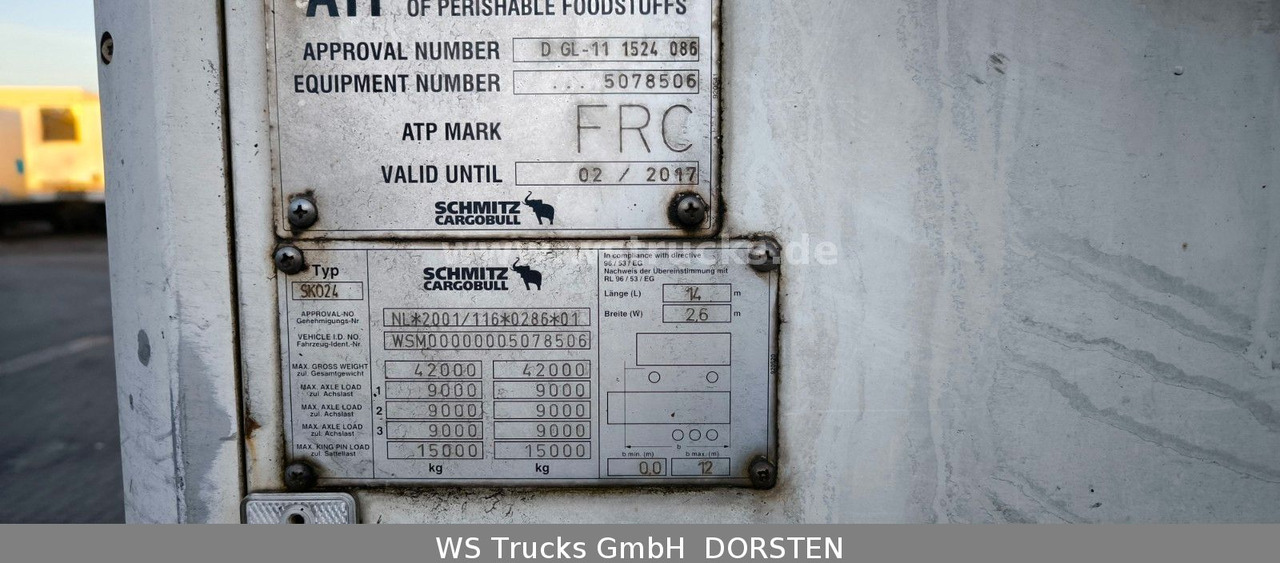 Schmitz Cargobull SKO 24 Kühlauflieger Vector 1850 MT, Bi-Temp - Polprikolica hladilnik: slika 4 Schmitz Cargobull SKO 24 Kühlauflieger Vector 1850 MT, Bi-Temp - Polprikolica hladilnik: slika 4